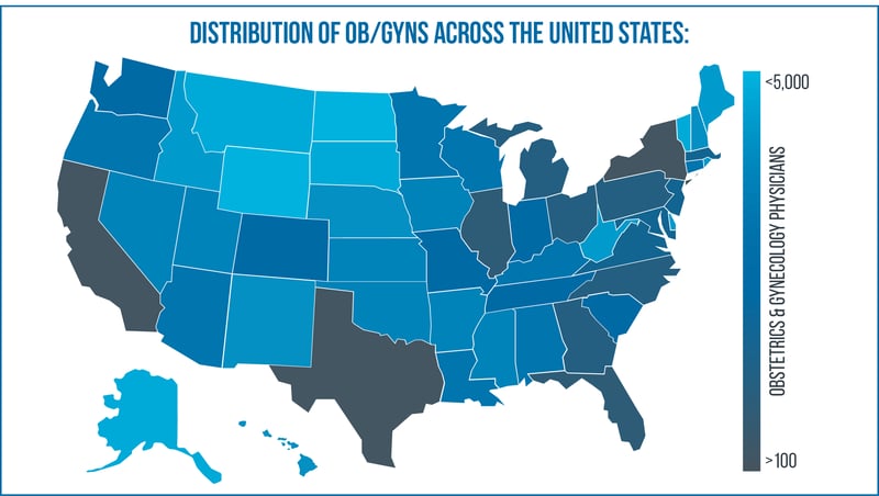 Distribution of OB-GYNs Across the United States