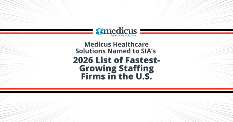 Medicus Healthcare Solutions named on SIA's 2026 fastest growing staffing firms list in the U.S.