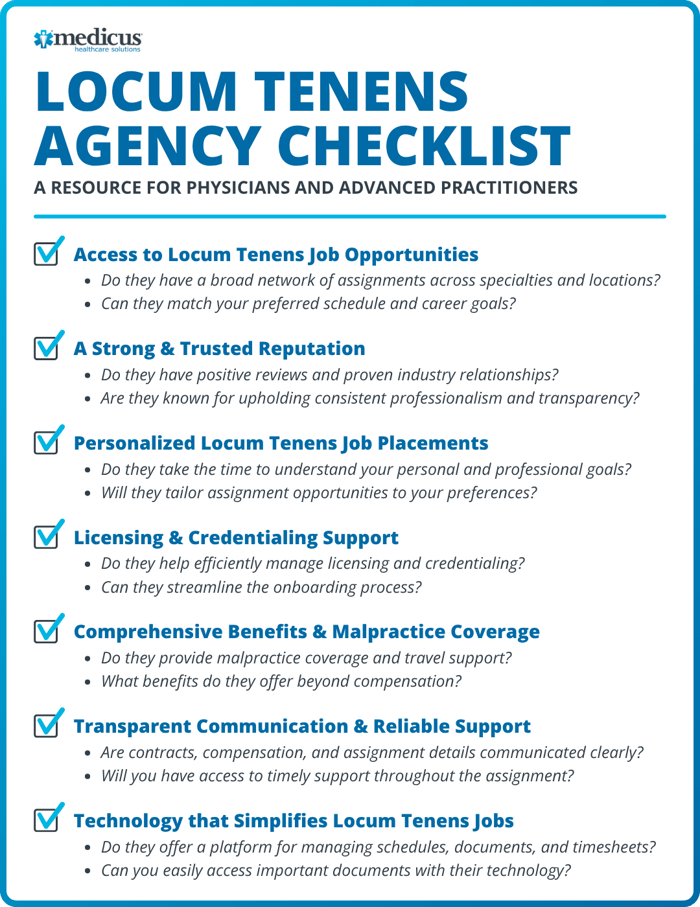 what-to-look-for-in-a-locum-tenens-agency-checklist
