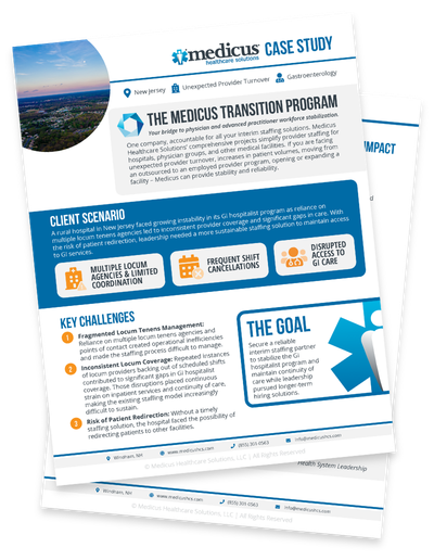 Stabilizing GI Hospitalist Coverage Case Study